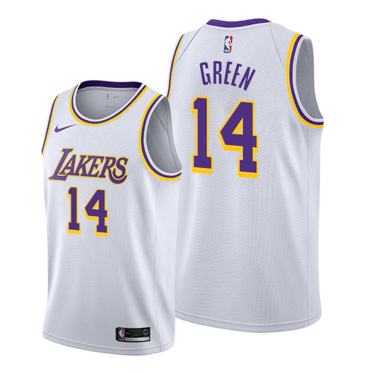 Men's Los Angeles Lakers Danny Green #14 NBA 2019-20 Association Edition White Basketball Jersey ZCA7383XS